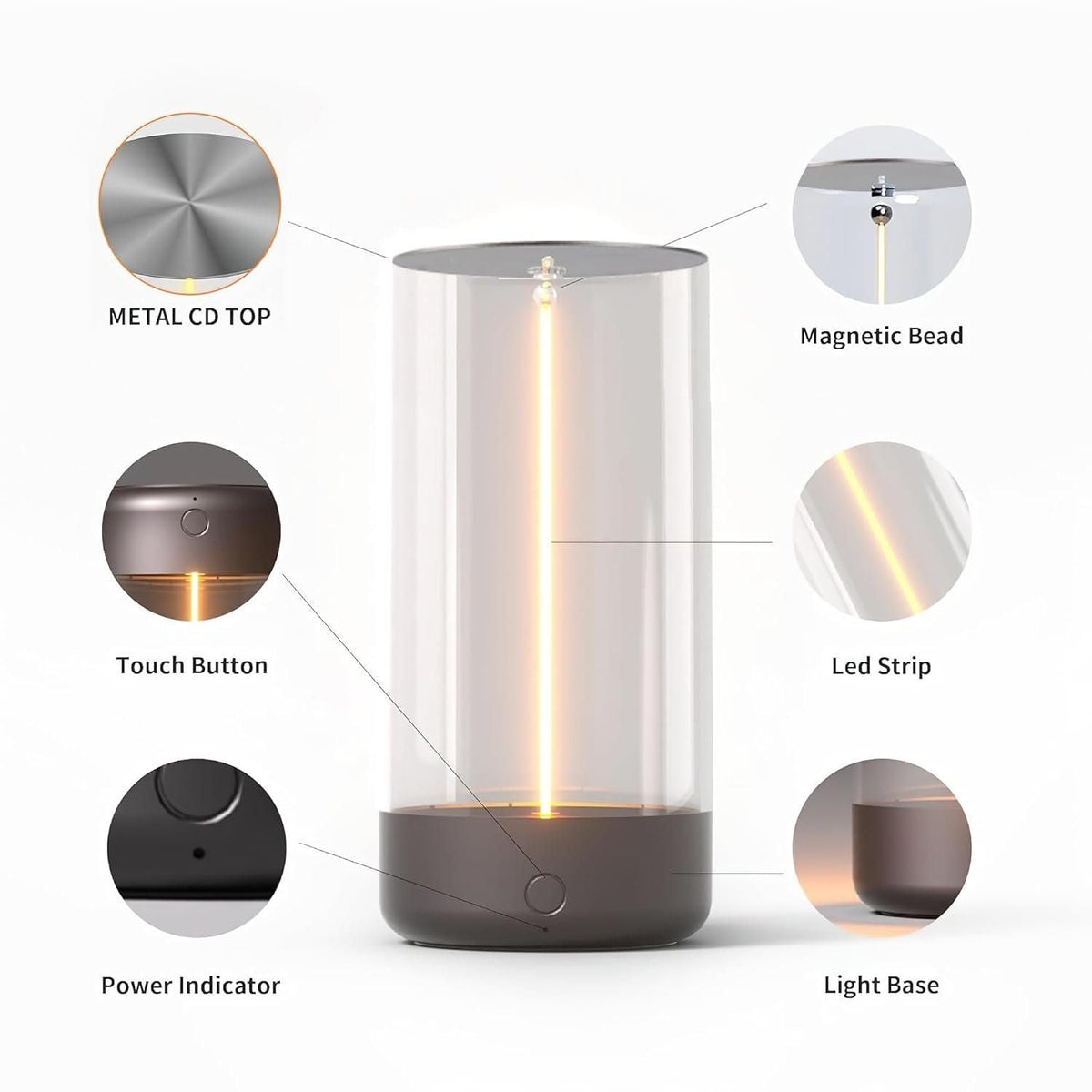 Magnetic lamp light